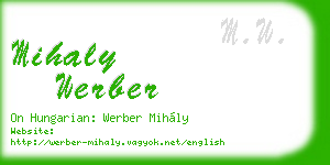 mihaly werber business card