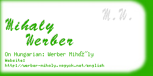 mihaly werber business card